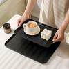 Heavy-Duty Non-Slip Serving Tray | Black Rectangular Tableware for Chinese Food, Dessert & Tea | Commercial Kitchen & Hotel Use