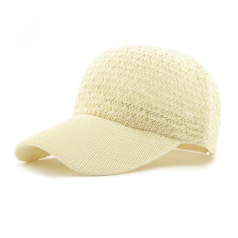 Hat Women's Summer Breathable Mesh Cap Knitted Hard Mesh Sun Protection Visor Casual Baseball Cap Women