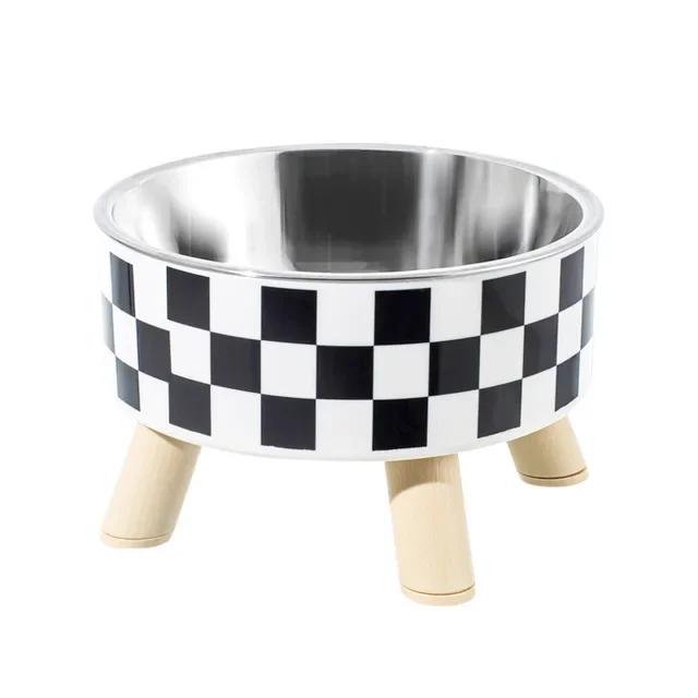Stainless Steel Dog Bowl, Anti-knock Pet , Plastic Cat Bowl, High-footed Neck Dog Rice Bowl, Large-capacity Cat Food