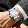 Luxury Brand Business Men's Watches Fashion Blue Dial Auto Date Quartz Wristwatches Men Casual Sports Watches  Erkek Kol Saati