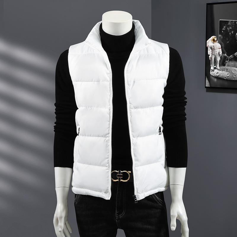 Vest Men's Autumn and Winter Thickened Down Cotton Vest Winter Vest Vest Stand-up Collar Sports Trend Couple Vest