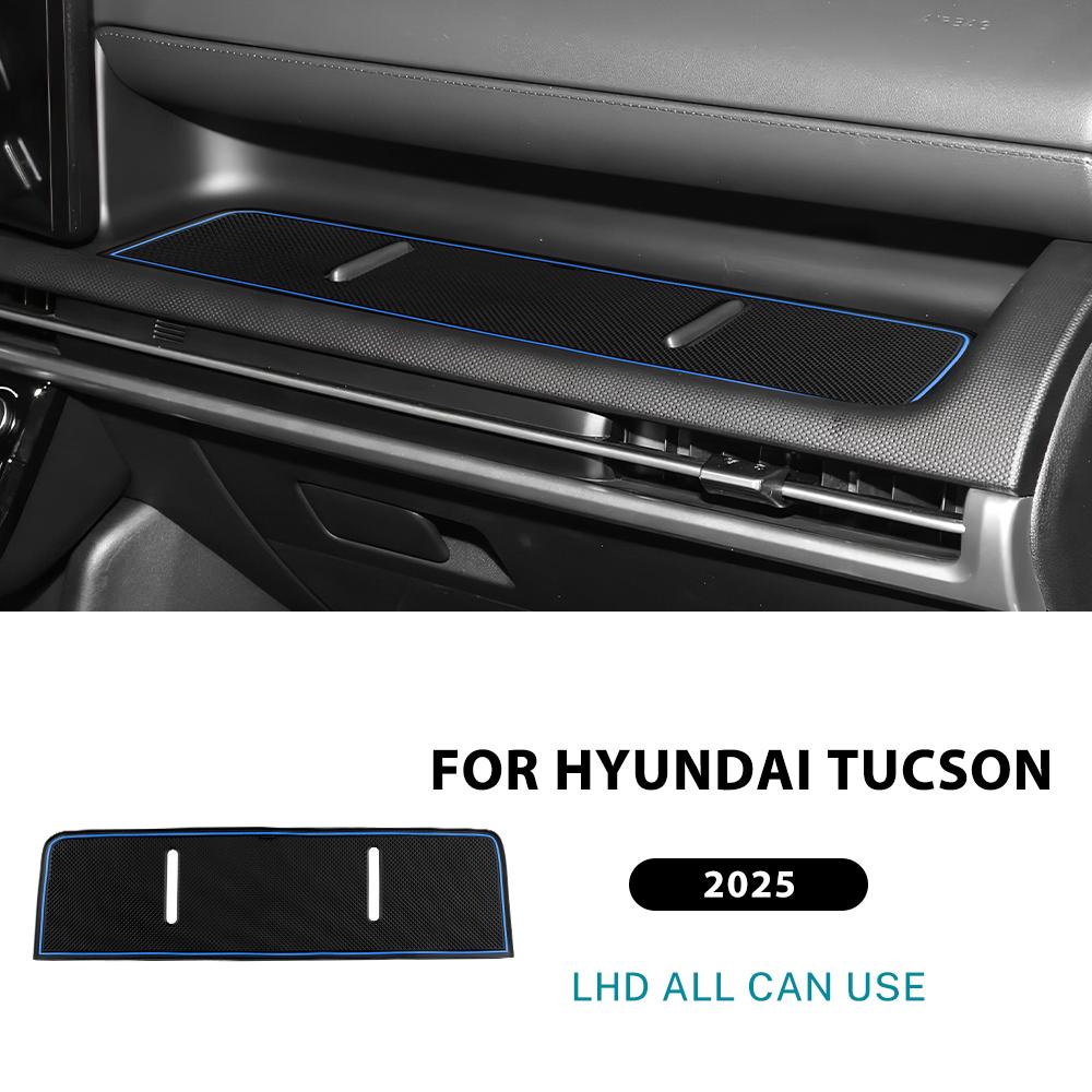 For HYUNDAI Tucson 2025 2026 LHD Glove Box Storage Organizer Tray Door Slot Pad Passenger Storage Organizer Mat Trim