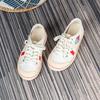 Retro Canvas Shoes Women's 2025 New Flat-bottomed Contrasting Color Splicing Casual Board Shoes Low-top Lace-up Breathable Little White Shoes
