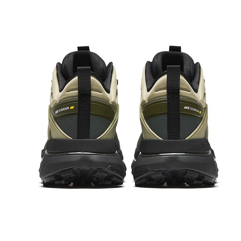 New Anta Open Mountain V2 Anti-Slip Wear-Resistant Mid-Top Outdoor Shoes Men's Green Black 112446668A-3