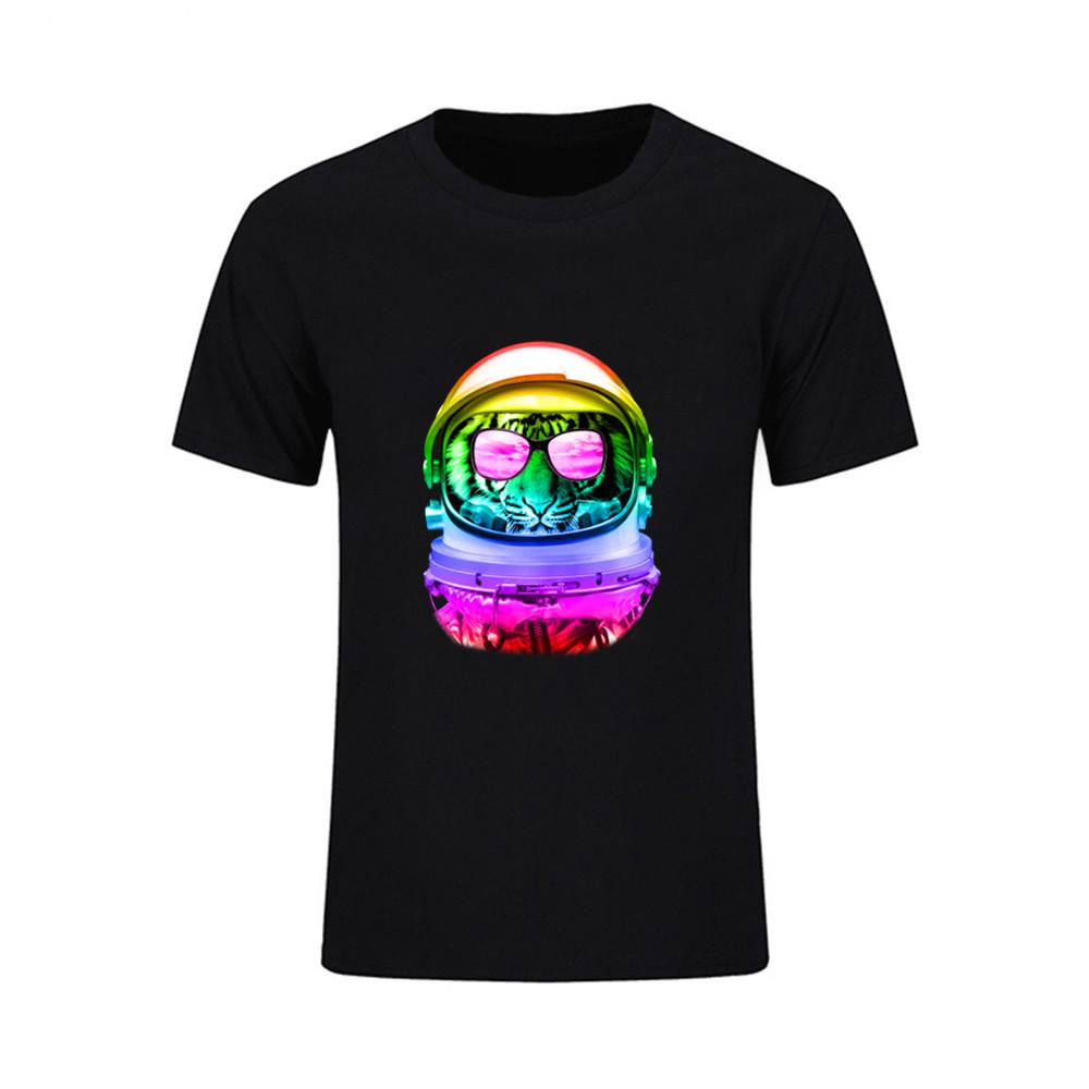 Men S T Shirt Fashion White Black 3D Print Cool Space Male T Shirt 100