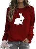 Women's Rabbit Print Round Neck Sweatshirt, 2026 Edition