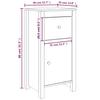 Sideboards 2 pcs Black 40 x 35 x 80 cm Solid Pine Wood