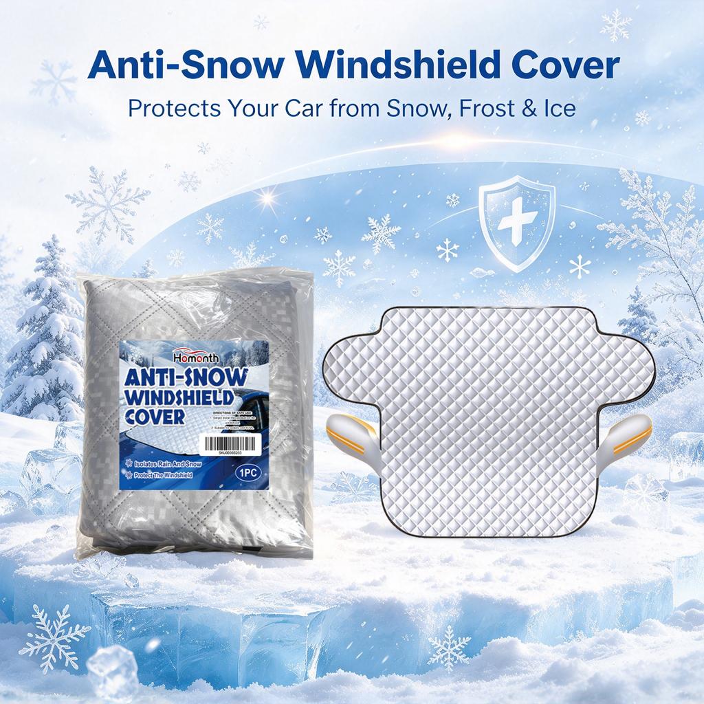 Car Windshield Snow Cover Silver Coated Cloth Anti Frost Ice Protector Sun Shade with Side Mirror Covers for Cars SUV