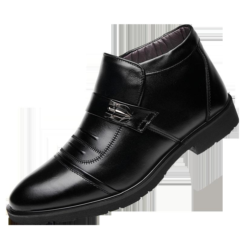 

Men s Autumn Round Toe Cotton Slip-On Slippers with Velvet Lining 43 чёрный