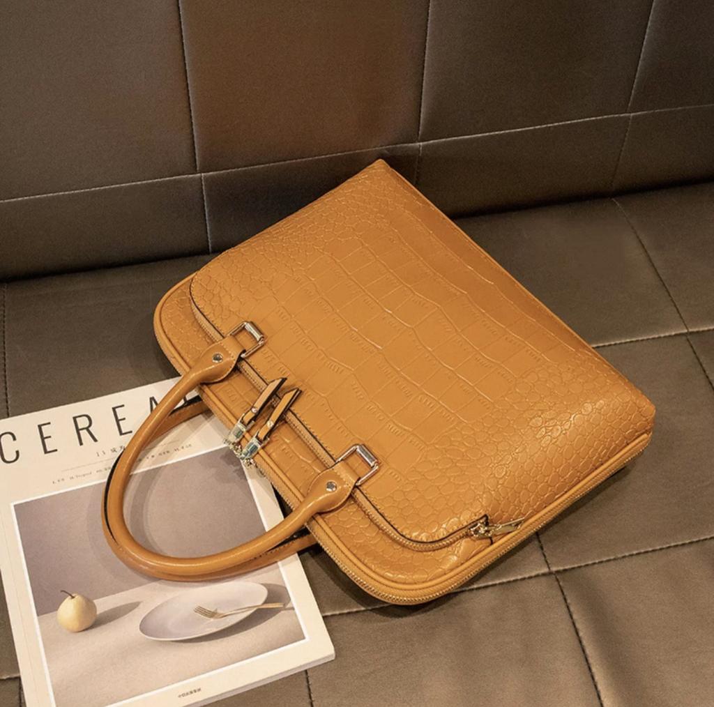 TS JYL laptop bag,Genuine Leather Women Handbag Fit 13 14 Inch Laptop Crossbody Shoulder Bag