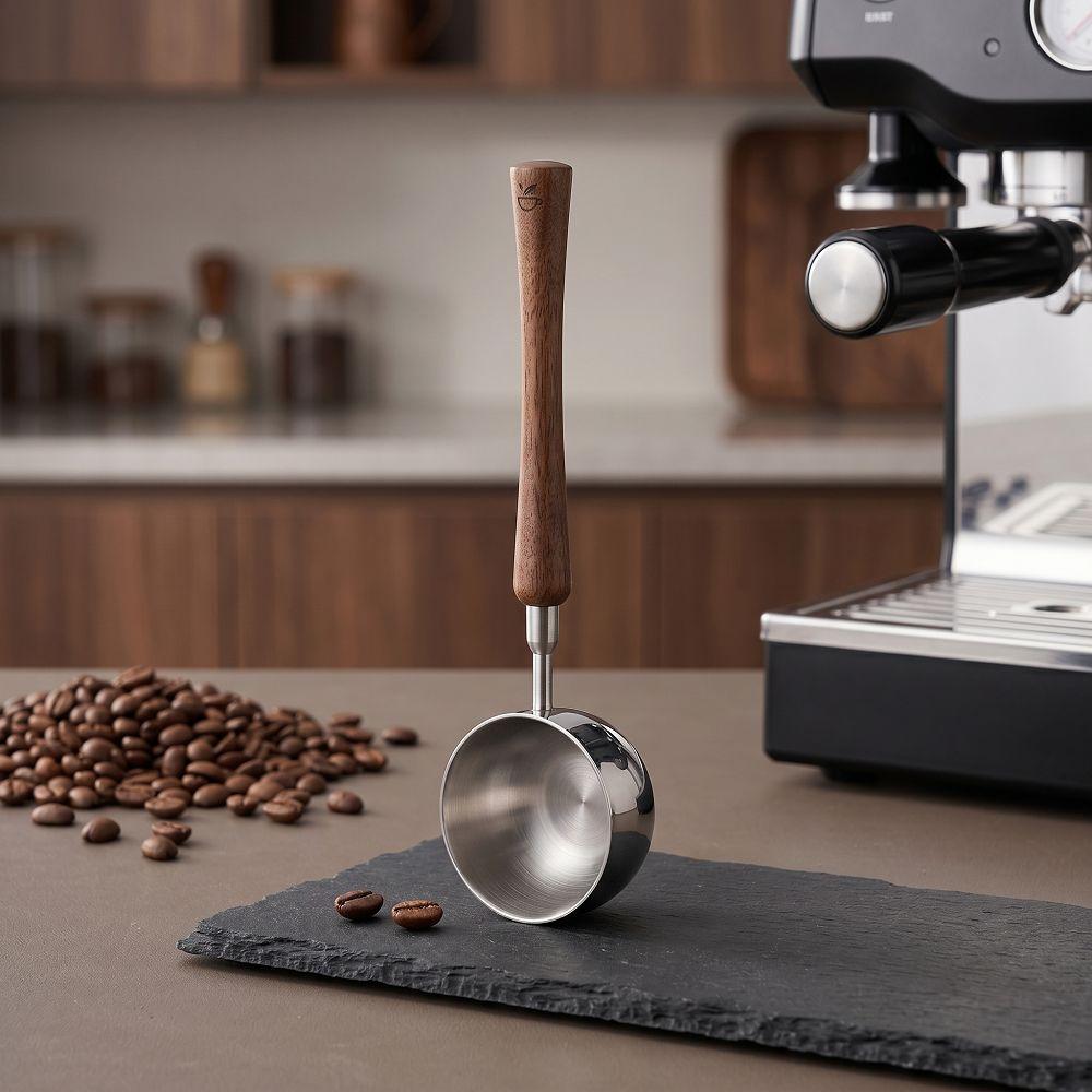 30ML Coffee Bean Measuring Cups Long Handle Coffee Sugar Scoop Kitchen Tools