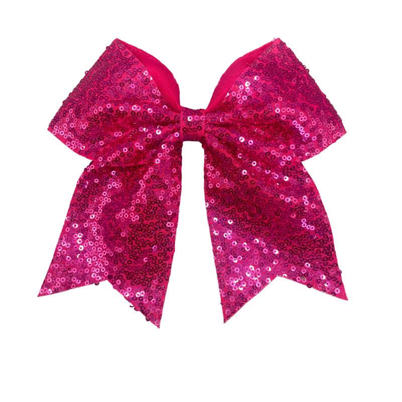 Cross-Border Children s Bow Sequin Embroidered Swallowtail Cheerleading Hair Clip розы красного
