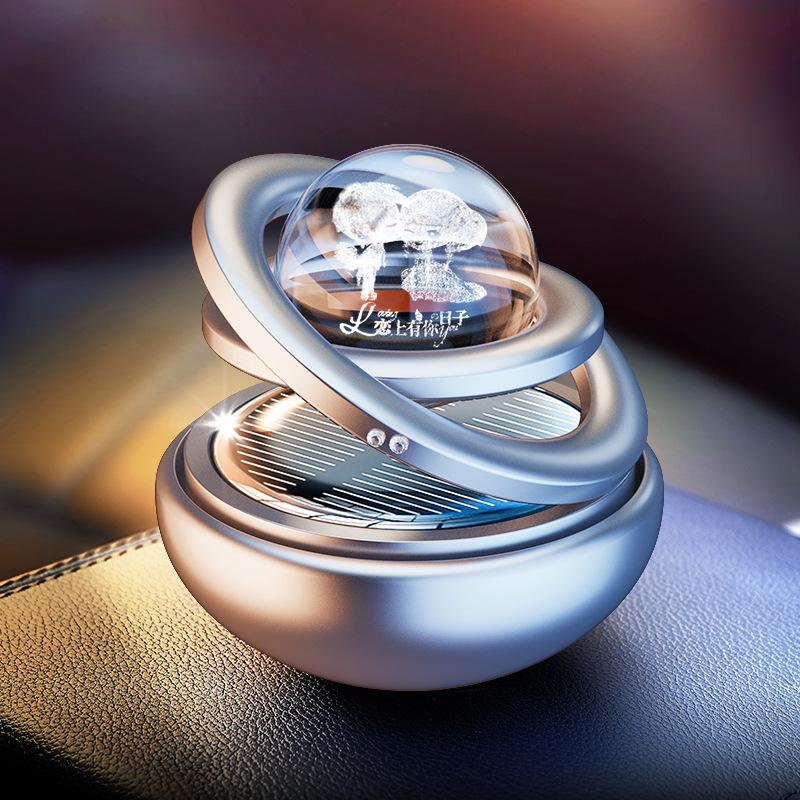 Solar Rotating Car Aromatherapy Ornament