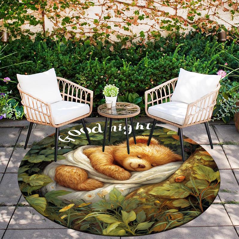 Cartoon pattern round rug,Carpet Rug for Living Room Bedroom Playroom ,Non-slip Floor Mat,Holiday Gifts and Birthday Gifts.