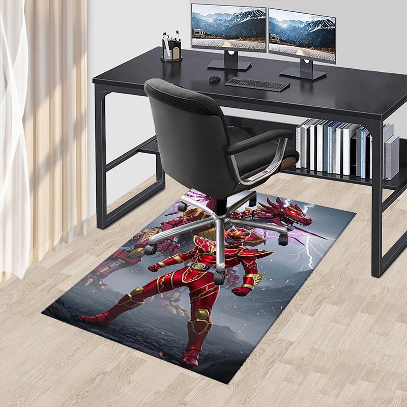 

1pc Power Rangers Red Ranger Dragon Armor Chair Mat, Non-Slip Carpet for Office Chair, Suitable for Home Decor, Living Room, Bedroom, Game Room - Perf 60cm by 90cm