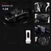 1:24 Tesla Model X Tesla Model 3 Alloy Die Cast Toy Car Model Sound and Light Children's Toy Collectibles Birthday Gift
