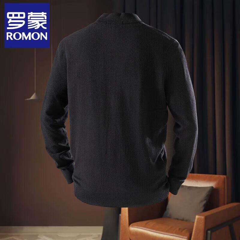 Romon Men's Stand-Collar Knit Cardigan