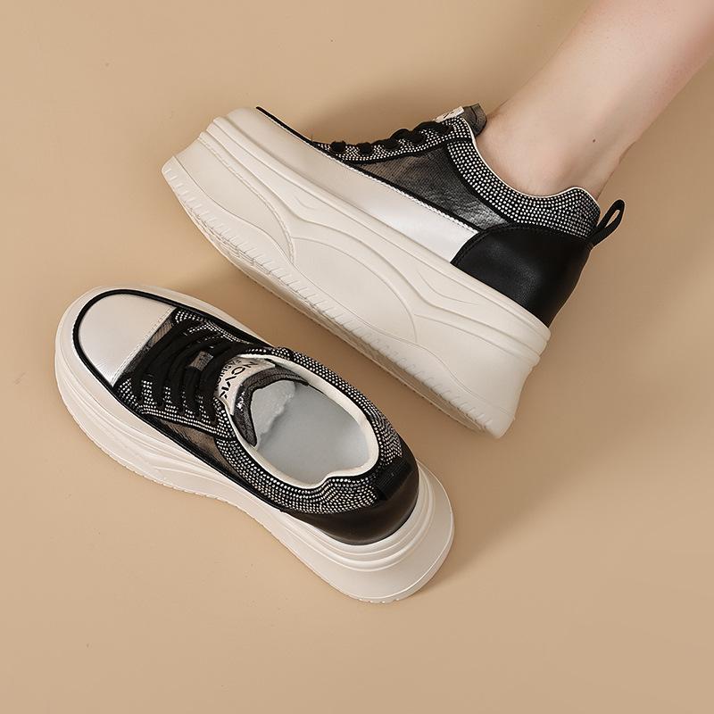 Inner height increase women's spring and autumn new single shoes platform muffin shoes versatile casual board shoes children