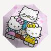 1pc Hello Kitty Automatic Folding Umbrella with Blue Tie Design - Portable 3-Fold Outdoor for Fans, Travelers, Everyday Use, Festive Gift.Z078