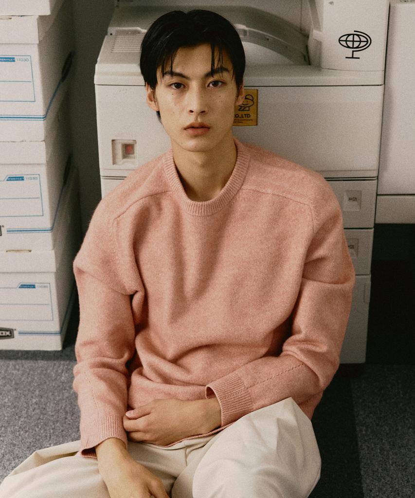 LEDEPT Washable Raglan Round Pullover [Light Pink]