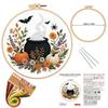Pumpkin Skeleton Embroidery Kit With En Instructions Thread Stamped Cloth With Pattern Kit For Diy Gift