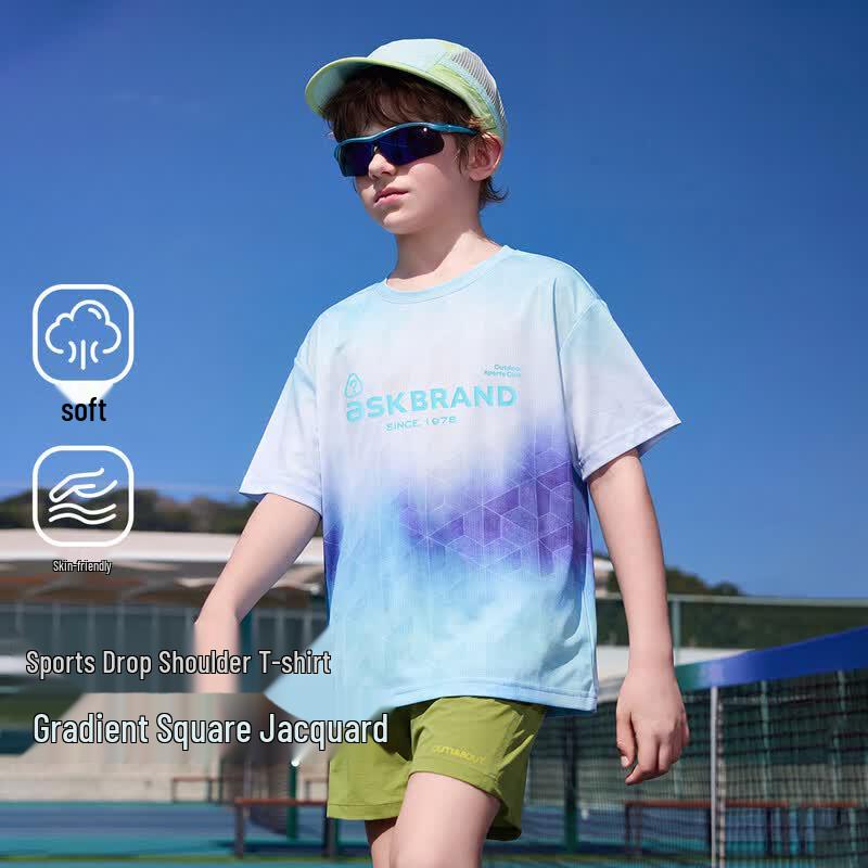 ASK JUNIOR Boys Cooling Gradient Sport T-Shirt 150 синий
