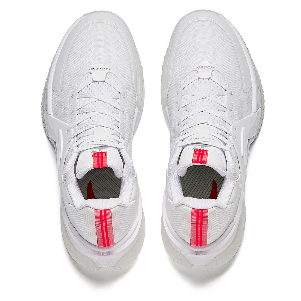 New Anta Space 5 Shock Absorbers With Slip Resistant And Abrasion Resistant Properties Low Top Basketball Shoes Men's White 912531616Q-2
