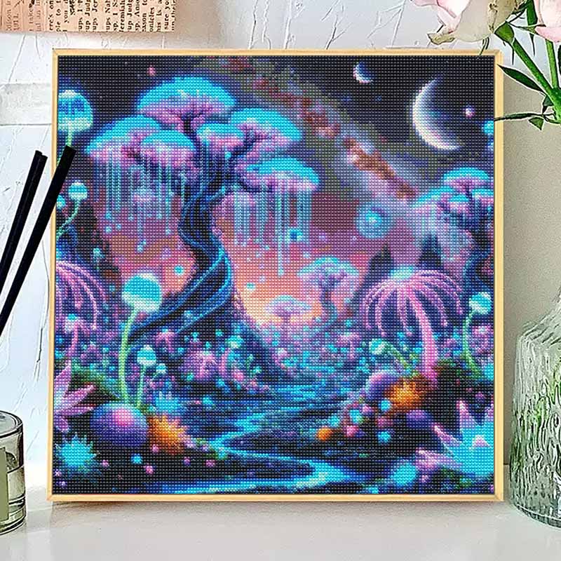 Fantasy DIY Diamond Painting Kit with Colorful Rhinestones Sparkling Craft Canvas for Adults Home Decor and Relaxing Hobby