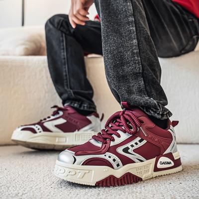 New Men's Classic Fashion Low Top Thick Sole Skateboarding Shoes Comfortable Soft Sole Basketball  Sneakers