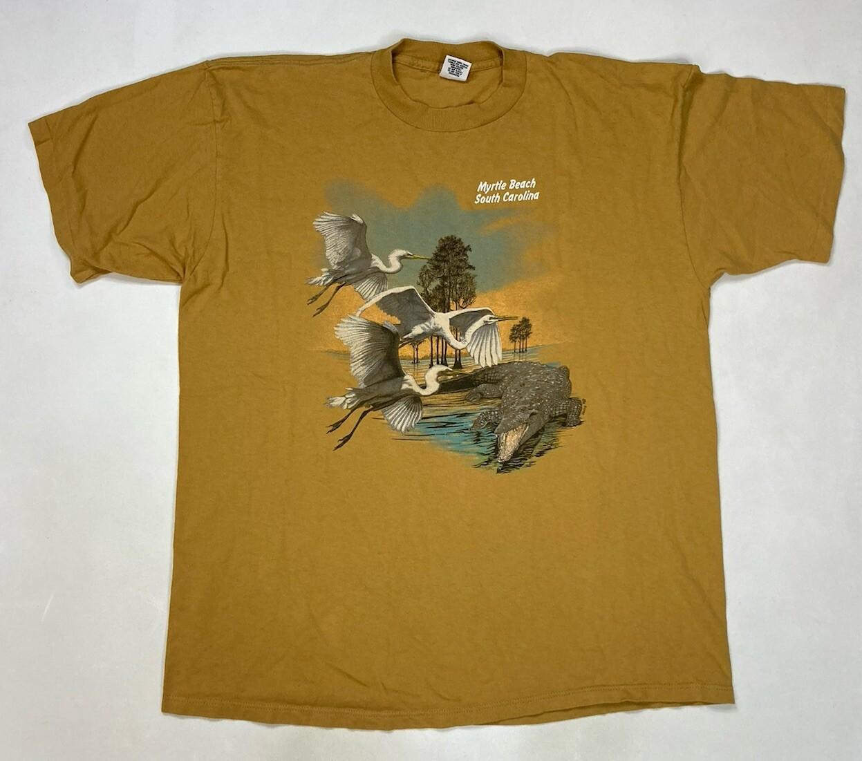VINTAGE Myrtle Beach South Carol Graphic T-shirt Men XL USA 90s Single Stitch L