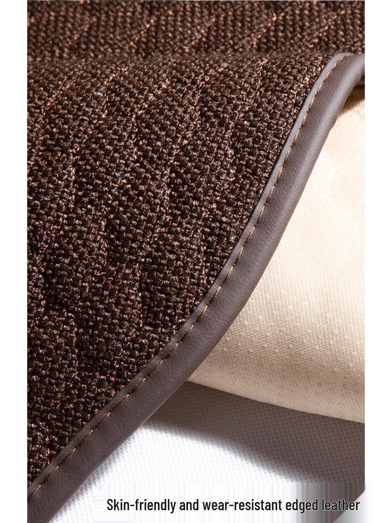 Breathable All-Season Linen Cotton Car Seat Cushion Cover, Universal Fit