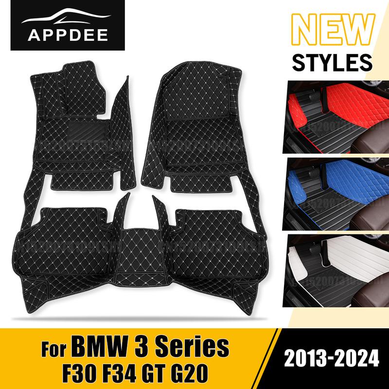 

For BMW 3 Series F30 2013- F34 2013- GT G20 -2024 Car Floor Mats Auto Carpet Cover Interior Accessories 2013-2019 F30 кофейный