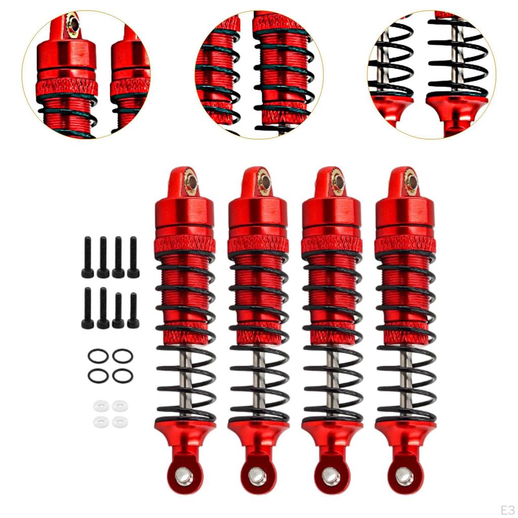 4 Pieces Metal Shock Absorbers for D90 RC Cars Front Rear Accessory Set