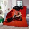 Star Singer Avril Lavigne Throw Lightweight 240g Flannel Blanket Soft Skin-friendly for Summer Cooling
