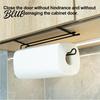 Metal Kitchen Gadget Storage Hanging Paper Towel Rack Drill-Free Organizer Space Saving Cabinet Door Rack for under Adhesive Wrap And Foil Organizer