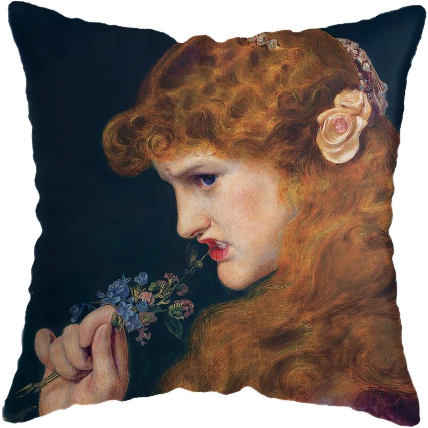 Huse de pernă pictură cu figuri amuzante europene clasice, husă de pernă, decor pentru casă, figură amuzantă suflând bule, huse de pernă