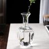 Elegant Clear Glass Vase Chinese Style Glass Zen Plum Vase Home Living Room DIY Flower Arrangement Ornament  Wedding Table Decor