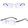 Rimless Anti Blue Light Myopia Glasses New Frameless Nearsighted Eyeglasses Women Men Unisex-1.0 To -6.0