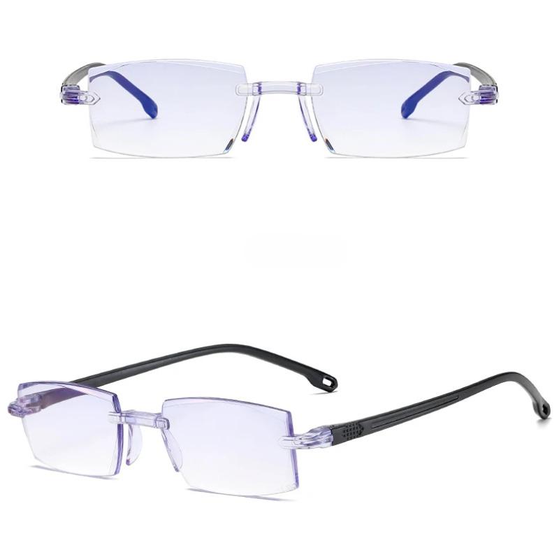 Rimless Anti Blue Light Myopia Glasses New Frameless Nearsighted Eyeglasses Women Men Unisex-1.0 To -6.0