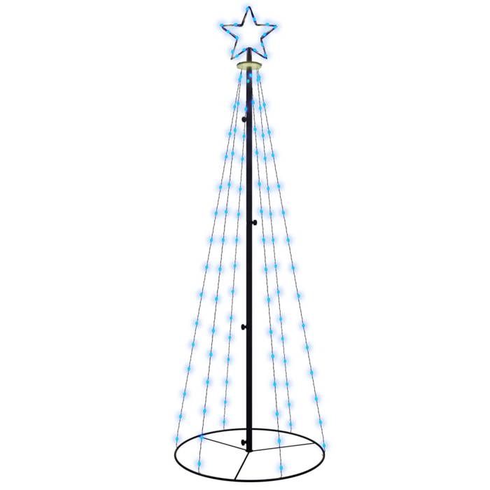 VidaXL Arbre de Noël cône 108 LED Bleues 70x180 cm 343488