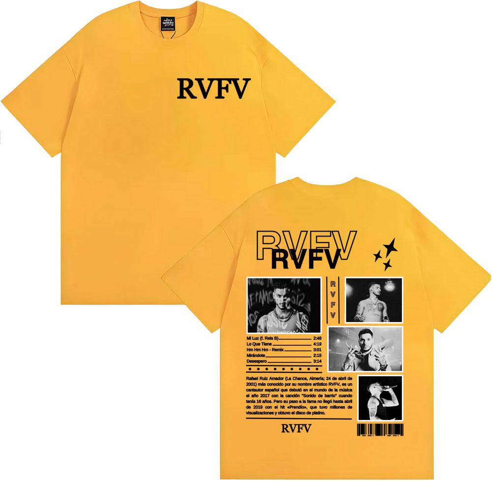 

Rapper RVFV Eltiburón Tour 2024 Merch T Shirts Casual 100% Cotton Short Sleeve T-shirt Men Women Fashion Vintage Hip Hop T Shirt XL