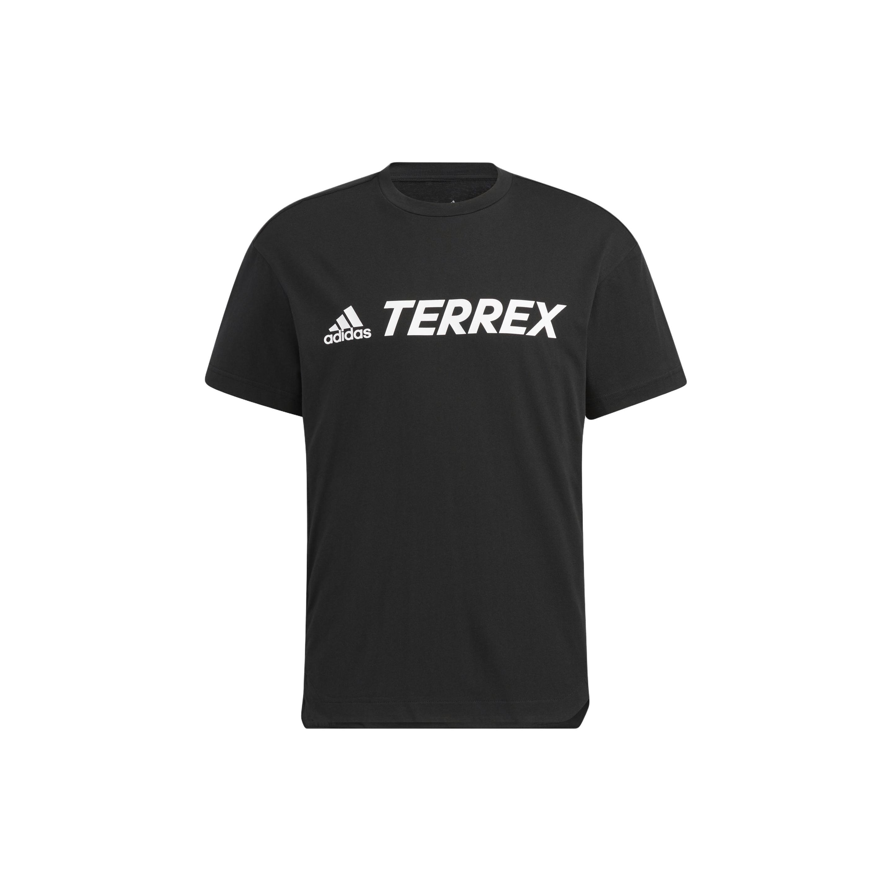

Adidas Однотонная футболка с коротким рукавом и принтом букв, мужские топы, черные HN2049 S