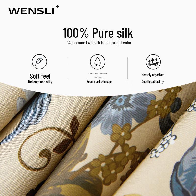 Wensli Ink Wash Smoke Cloud 100% Mulberry Silk Scarf