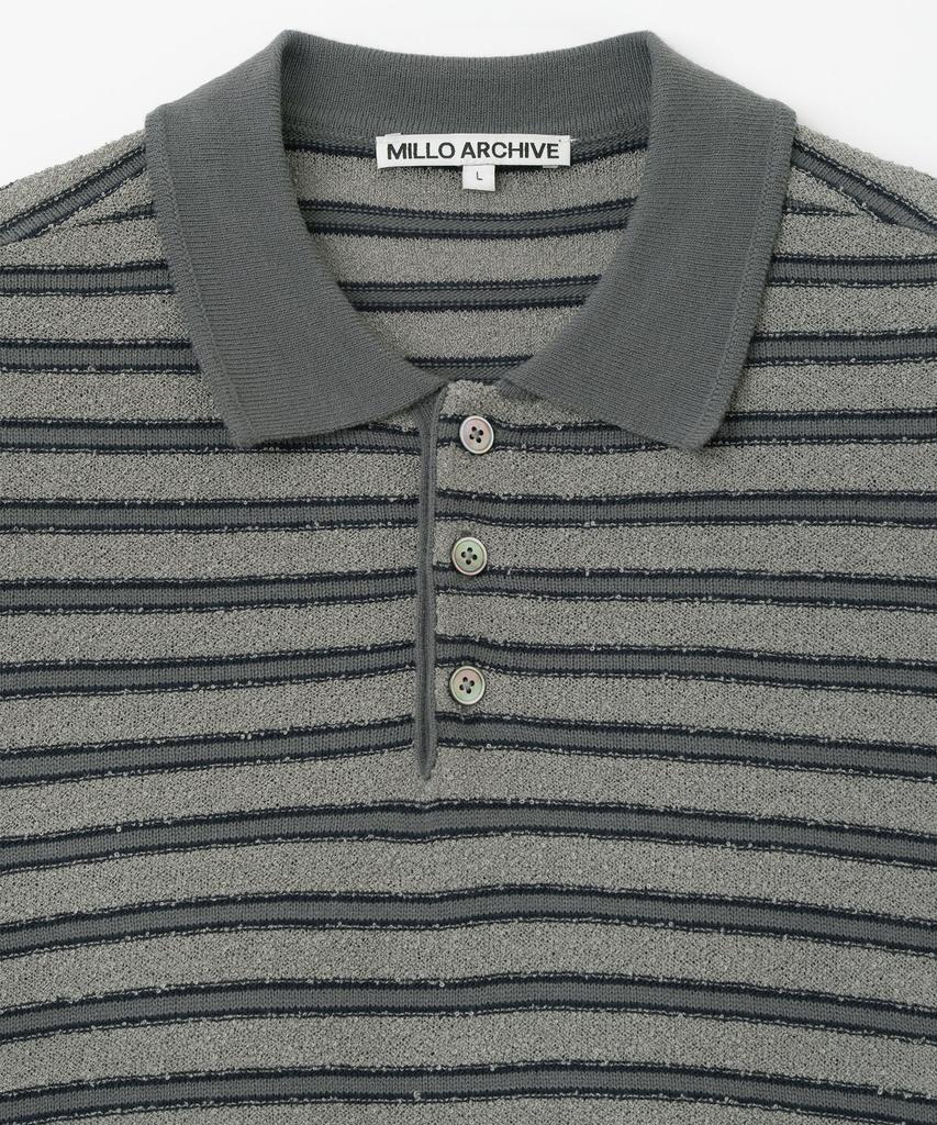 MILLO ARCHIVE Farnen Half Collar Knit [Charcoal Gray]