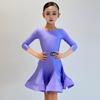 Abbigliamento da Allenamento Latino per Ragazze Vestito da Ballo da Sala Costume da Competizione Bambini Salsa Abbigliamento da Pratica Ballroom Colorato