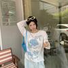 Women Printed Long Sleeve Loose Thin Sunscreen Casual T Shirt Top