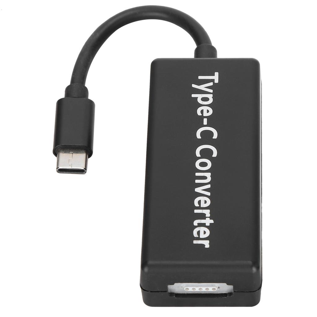 Adapter for MagSafe 2 1 To TypeC Converter for MacBook Switch Game Consoles Mobile Phones Notebooks(Black )