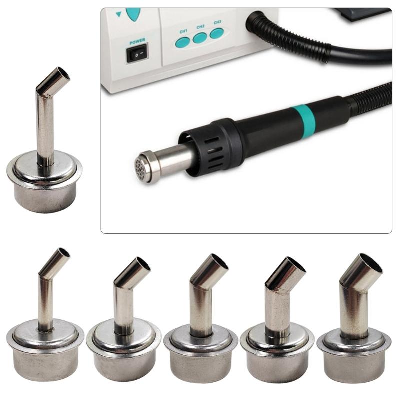 5/6/7/8/9/10mm Angled Hot Air Nozzle Replacement for 861DW Heat Guns Direct Blow Assembly Heating Repair Accessories