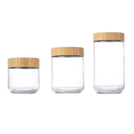 Yousheng 4Pcs/Set Overnight Oats Jars Glass Airtight Jars with Lids Leakproof Meal Prep Containers Reusable Sealed Food Storage Jars for Breakfast