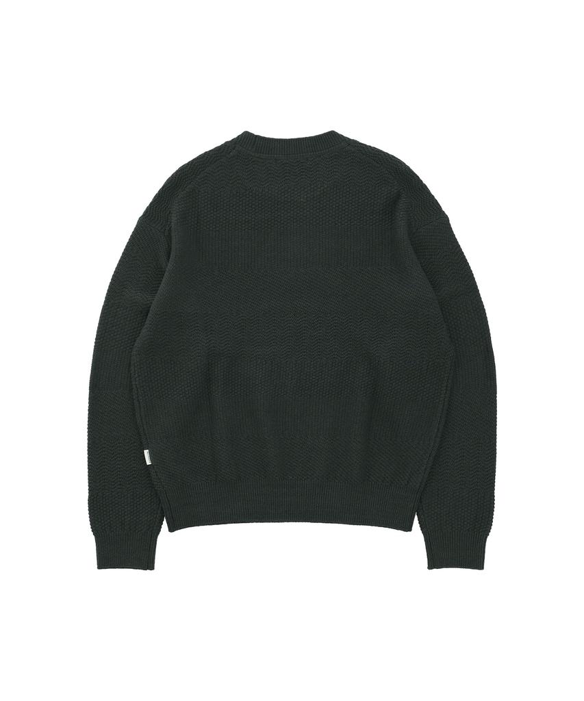 NOWANDTOMORROW Texture Knit Pullover [3 Color]